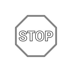 Stop sign icon isolated on white background. Traffic symbol modern, simple, vector, icon for website design, mobile app, ui. Vector Illustration