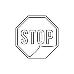 Stop sign icon isolated on white background. Traffic symbol modern, simple, vector, icon for website design, mobile app, ui. Vector Illustration