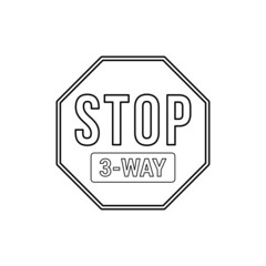 Stop sign icon isolated on white background. Traffic symbol modern, simple, vector, icon for website design, mobile app, ui. Vector Illustration