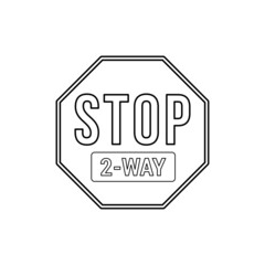 Stop sign icon isolated on white background. Traffic symbol modern, simple, vector, icon for website design, mobile app, ui. Vector Illustration