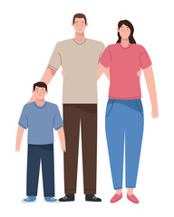 Fototapeta premium parents and son