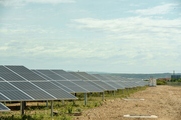 Field of solar panels to generate green and sustainable energy for the industries in the area.