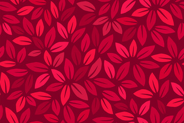 Leaves Pattern. Endless Background. Seamless - 487144403