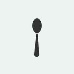 Cutlery spoon vector icon illustration sign