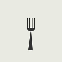 Cutlery folk vector icon illustration sign