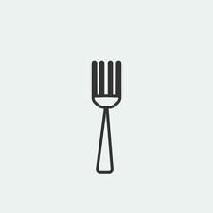 Cutlery folk vector icon illustration sign