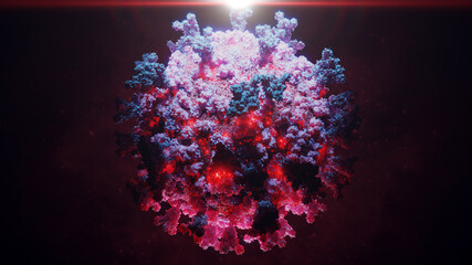Fototapeta na wymiar 3D Rendering of Coronavirus