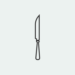Cutlery knife vector icon illustration sign