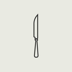 Cutlery knife vector icon illustration sign