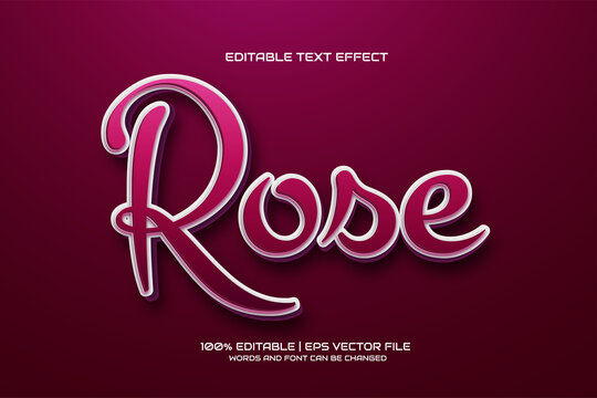 Editable text effect-3D purple script style