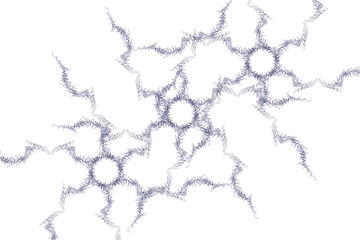 Decorative stripes lines with hand drawn shapes and elements. Pattern and seamless of three group stripes lines shaped like 