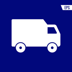 Delivery van vector icon illustration sign