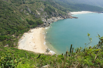 view of the beach, dangerous beach in Barra de Guaratiba
