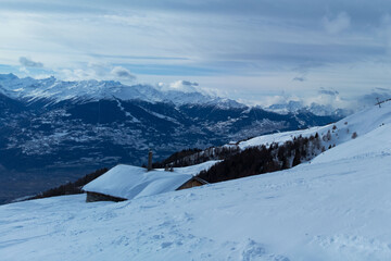 Alpine view from the ski slopes
