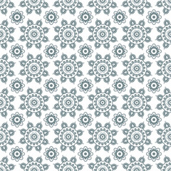 Geometric mandala elements for graphics vector in illustration black & white background