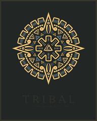 Aztec Tribal Vector Elements. Ethnic Shapes Symbols Design for Logo or Tattoo