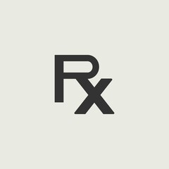 Fototapeta premium Prescription vector icon illustration sign