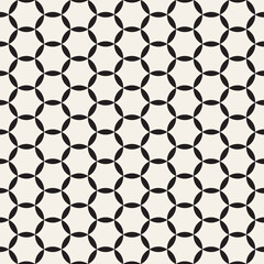 Vector seamless pattern. Repeating geometric abstract elements. Stylish monochrome background design.