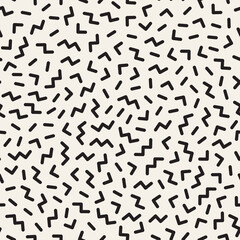 Vector seamless pattern. Repeating geometric abstract elements. Stylish monochrome background design.