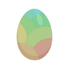 easter chicken egg in shades of green