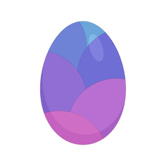 easter chicken egg in purple hues