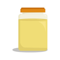 glass jar of fragrant lemon jam