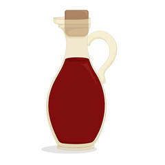 glass decanter of fragrant red wine