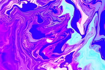 Background of white-pink-lilac brown marble. Bright shades. Acrylic paint spreads freely and creates an interesting pattern. Background for laptop cover, book, laptop, fabric