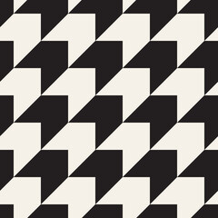 Vector seamless pattern. Repeating geometric abstract elements. Stylish monochrome background design.