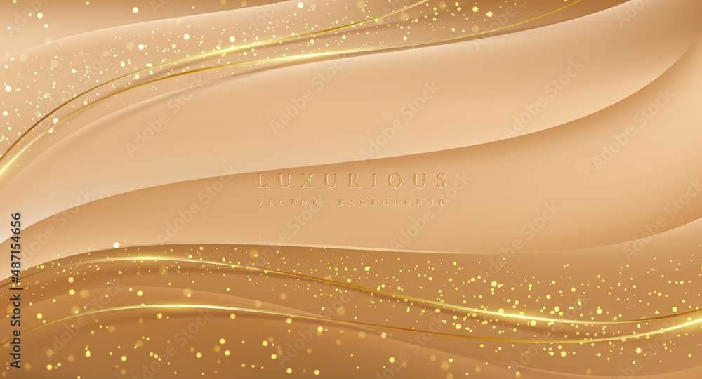 Canvas Prints abstract luxury golden background with glow lines and abstract glitter.