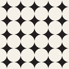 Vector seamless pattern. Repeating geometric abstract elements. Stylish monochrome background design.
