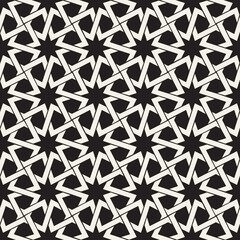 Fototapeta premium Vector seamless pattern. Repeating geometric abstract elements. Stylish monochrome background design.
