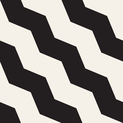 Vector seamless pattern. Repeating geometric abstract elements. Stylish monochrome background design.