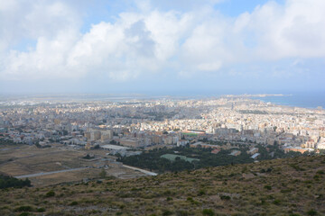 Obraz premium veduta di trapani dall'aereo