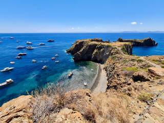 Junco Beach (Cala Junco), Panarea, Aeolian Islands, Sicily, Italy. 