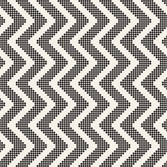 Fototapeta premium Vector seamless pattern. Repeating geometric abstract elements. Stylish monochrome background design.