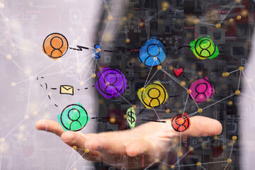 people network structure HR - Human resources management and recruitment