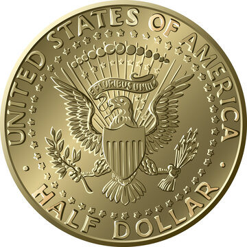 United States coin Half dollar with Presidential Seal on reverse