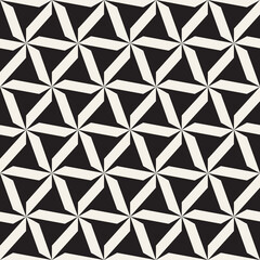 Vector seamless pattern. Repeating geometric abstract elements. Stylish monochrome background design.