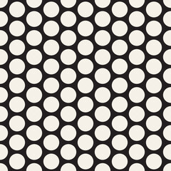 Vector seamless pattern. Repeating geometric abstract elements. Stylish monochrome background design.