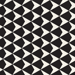 Vector seamless pattern. Repeating geometric abstract elements. Stylish monochrome background design.