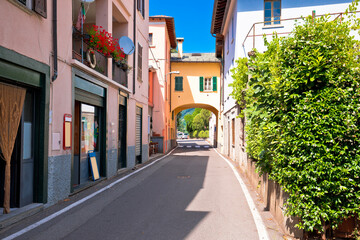 Fototapeta na wymiar Laglio. Town of Laglio on Como lake street colorful view