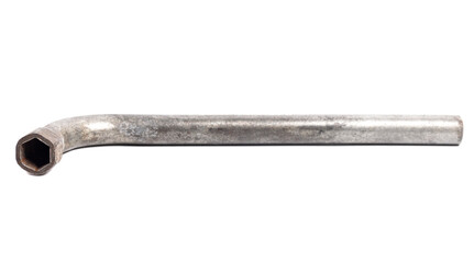 car key for repairing wheels isolated on white background