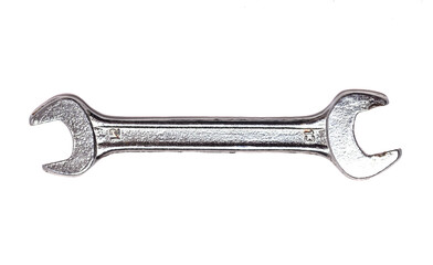 Wrench metal spanner isolated on white background