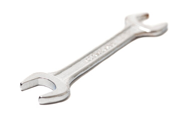 Wrench metal spanner isolated on white background