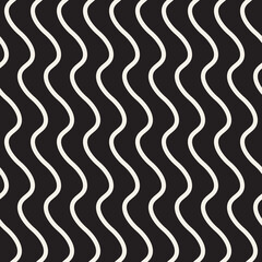 Vector seamless pattern. Repeating geometric abstract elements. Stylish monochrome background design.