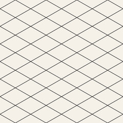 Vector seamless pattern. Repeating geometric abstract elements. Stylish monochrome background design.