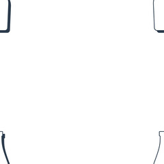 Martini bottles seamless pattern. Line art style. Outline image. Black and white repeat template. Party drinks concept. Illustration on white background. Flat design style for any purposes