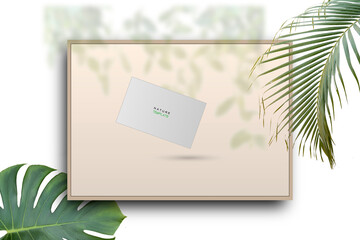 Tropical template with isolated white background
