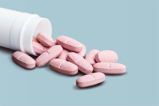 Oral antiviral pills against Covid-19. Container of  antiviral treatment